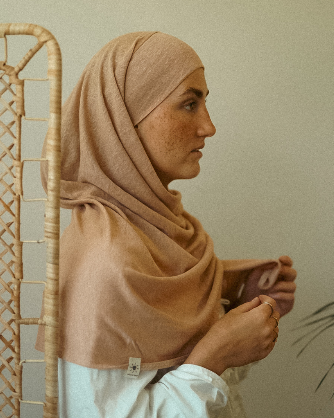 Instant Hijab "Leena" - 100% Leinen - Calima Rose