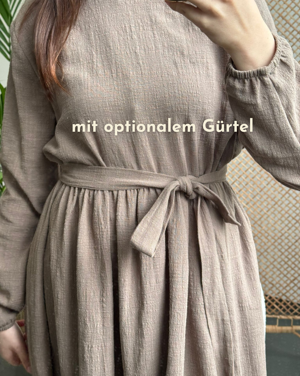Cotton Abaya "Maya" aus Baumwolle (Brown)