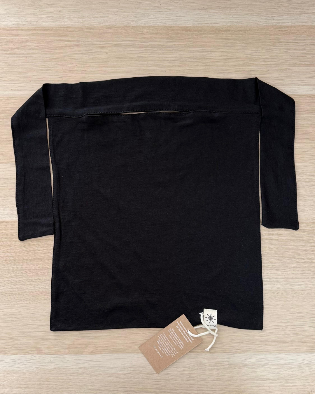 Beauty Niqab aus Seide und Bio-Baumwolle "Mariposa" (Black)