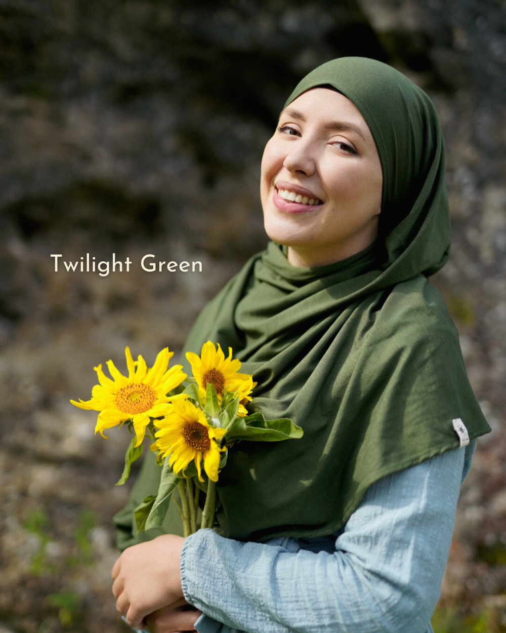 3er Spar-Set Leichter Hijab "Hava" aus Bio-Baumwolle (Morning Sky, Twilight Green, Black Night)