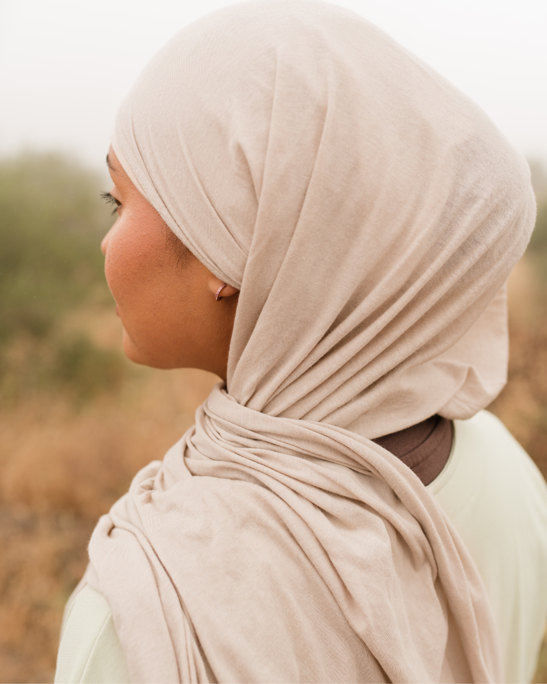 Hijab ultra-léger en coton biologique « Airielle » (cachemire)