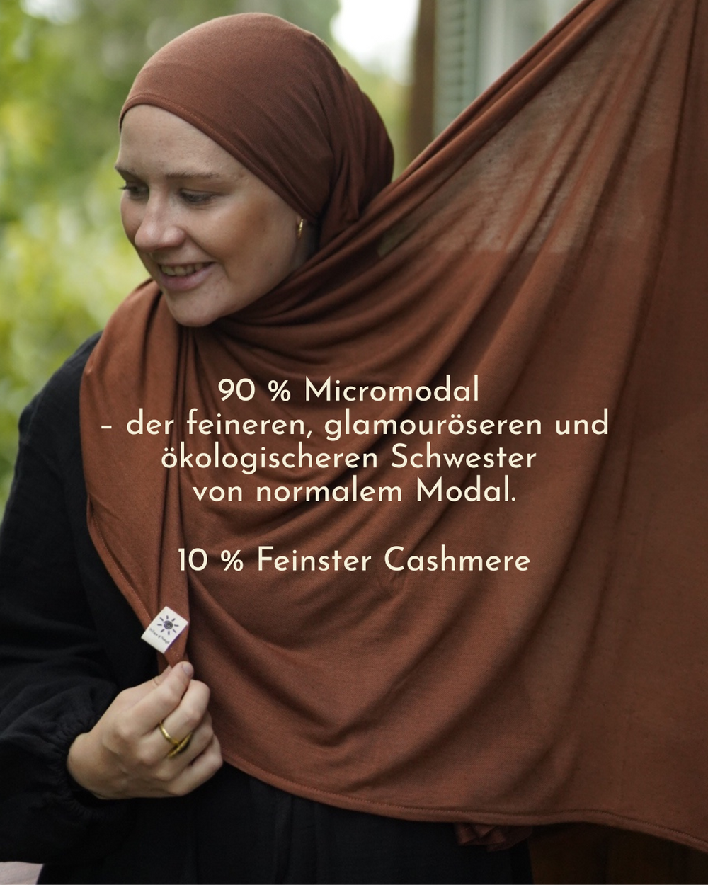 Bio-Hijab "Aurela" aus luxuriösem Micromodal und Cashmere