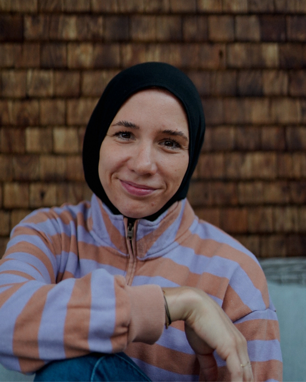 Balaclava - Sport- & Freizeit-Hijab, aus Bio-Baumwolle - Black