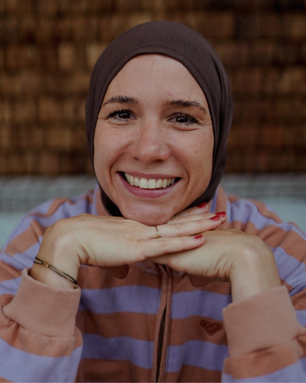 Balaclava - Sport- & Freizeit-Hijab, aus Bio-Baumwolle - Chocolate