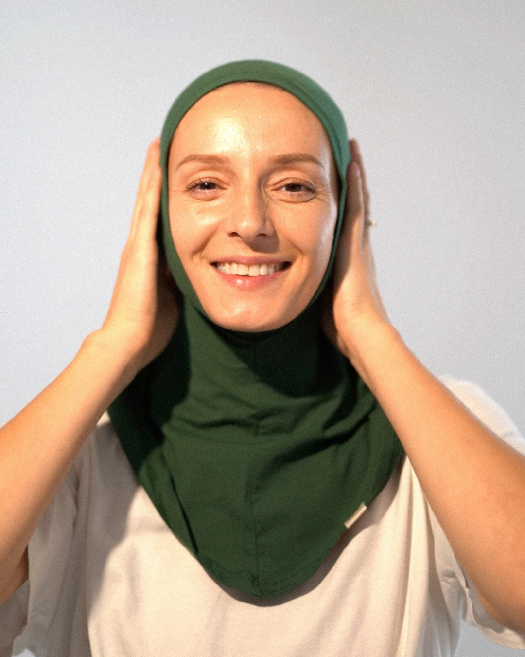 Balaclava - Sport- & Freizeit-Hijab, aus Bio-Baumwolle - Evergreen
