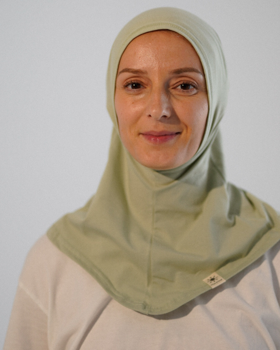Balaclava - Sport- & Freizeit-Hijab, aus Bio-Baumwolle - Sage
