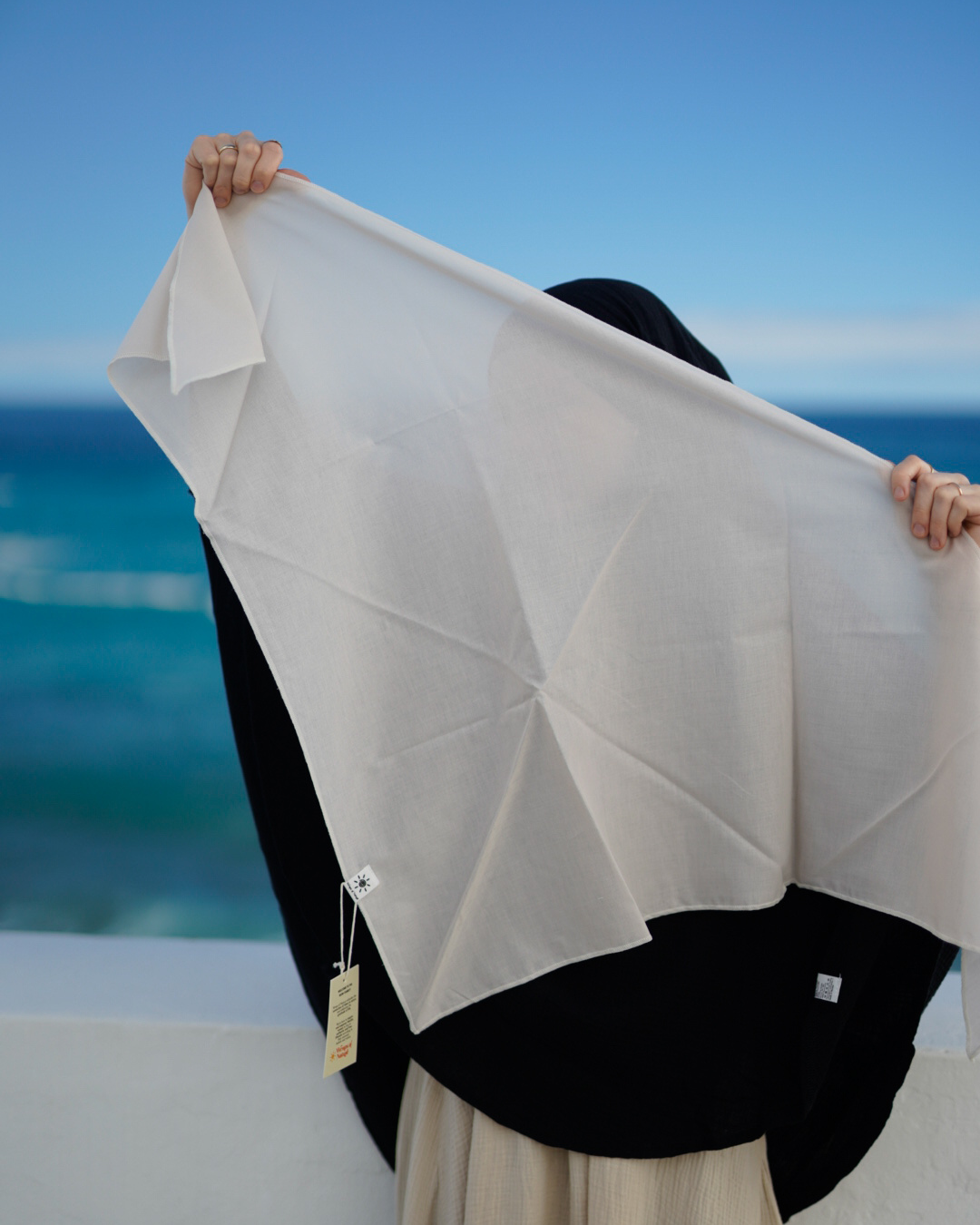 "Bonny" underscarf / bonnet - 100% organic cotton - beige