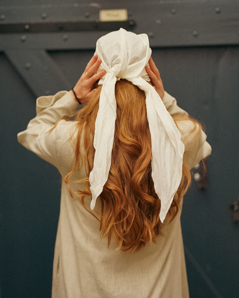 "Bonny" Untertuch / Bonnet - 100% Bio-Baumwolle - white