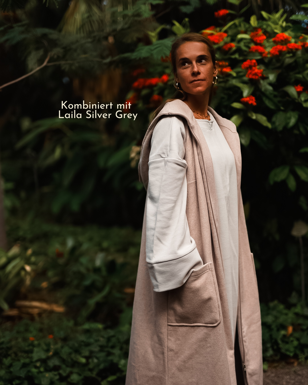 Lange Fleeceweste "Coseline" aus Bio-Baumwolle