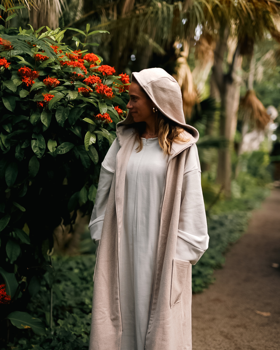 Lange Fleeceweste "Coseline" aus Bio-Baumwolle