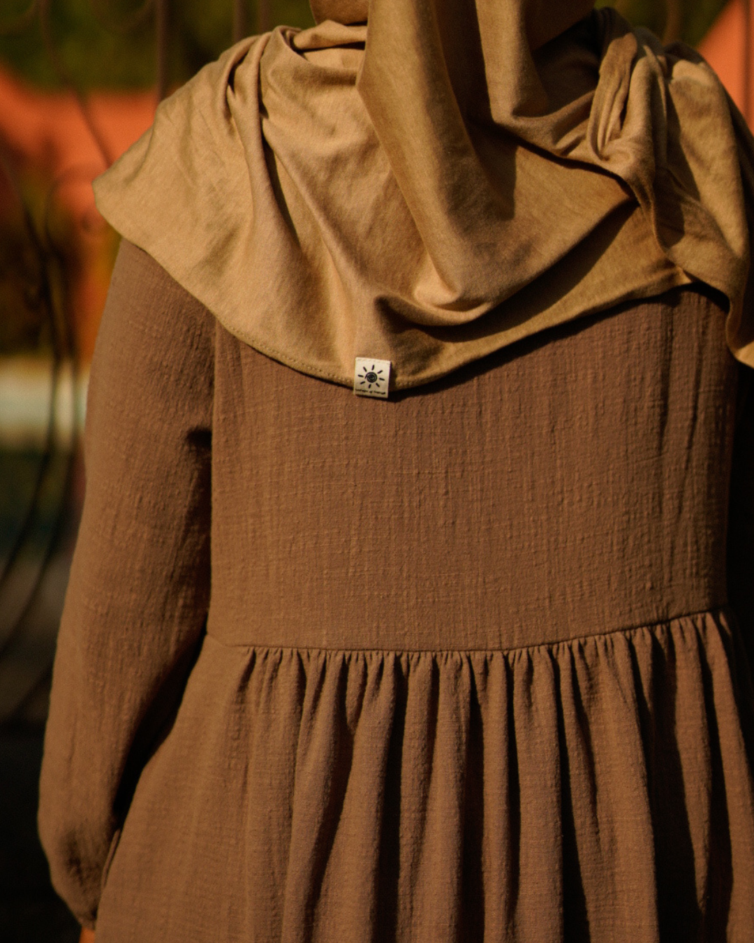 Cotton Abaya "Maya" aus Baumwolle (Brown)