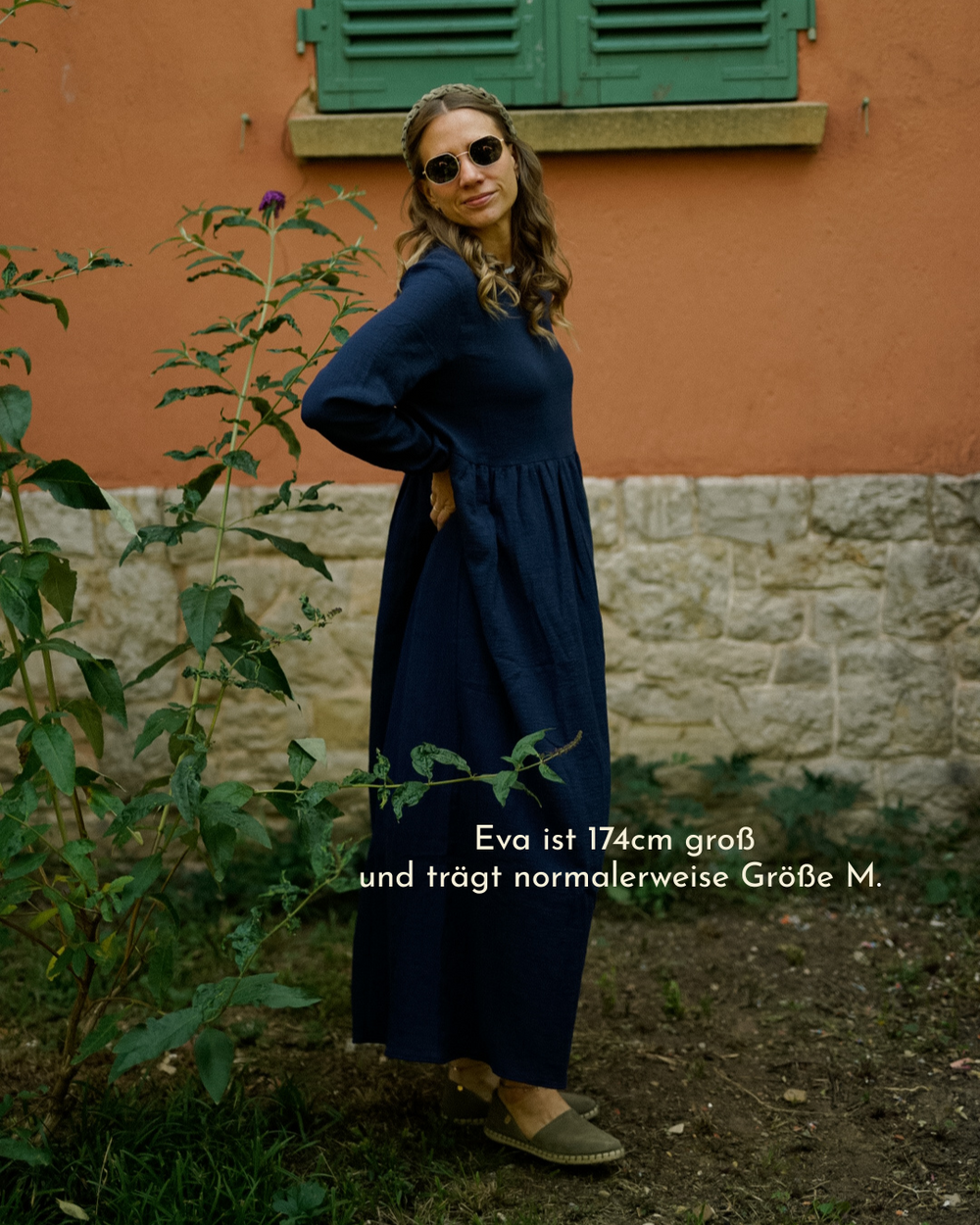 Cotton Abaya "Maya" aus Baumwolle (Navy)