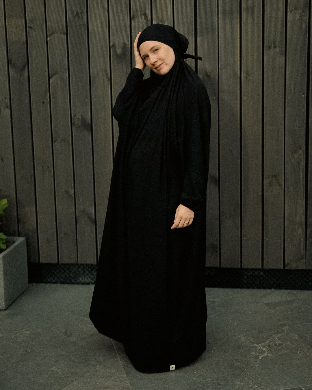 Gebetskleid / Jilbab aus Bio-Baumwolle (Black)