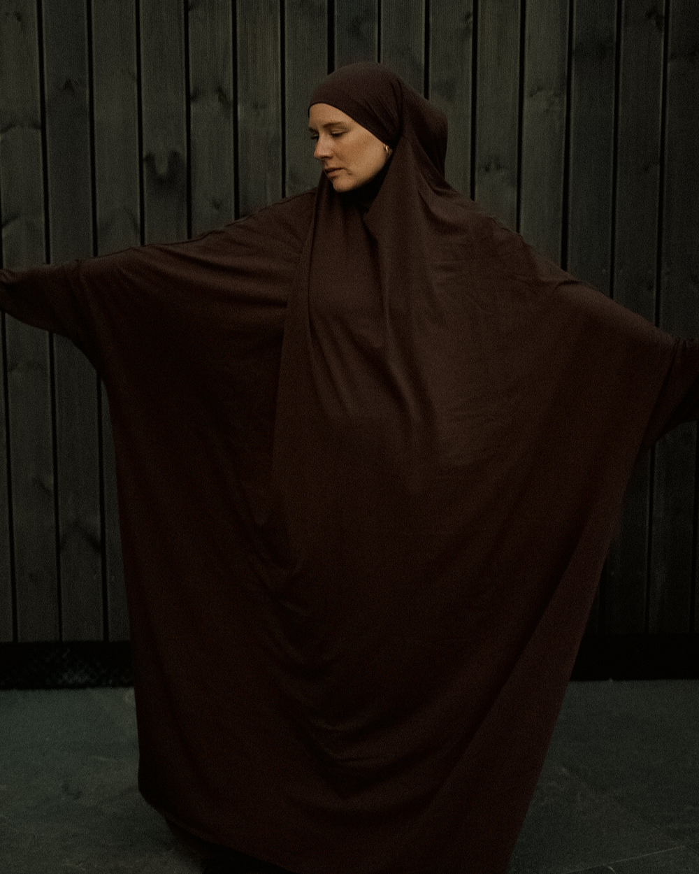 Gebetskleid / Jilbab aus Bio-Baumwolle (Chocolate)