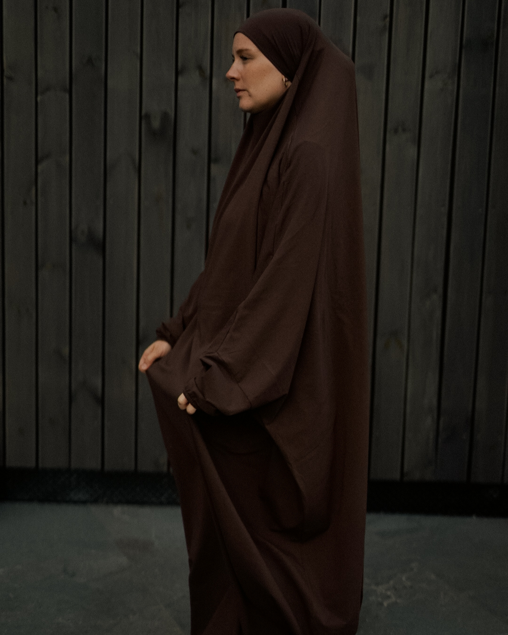Gebetskleid / Jilbab aus Bio-Baumwolle (Chocolate)