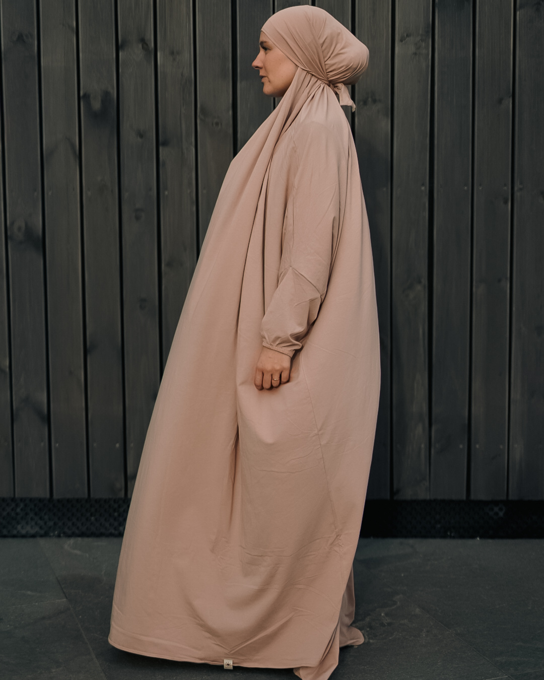 Gebetskleid / Jilbab aus Bio-Baumwolle (Light Taupe)