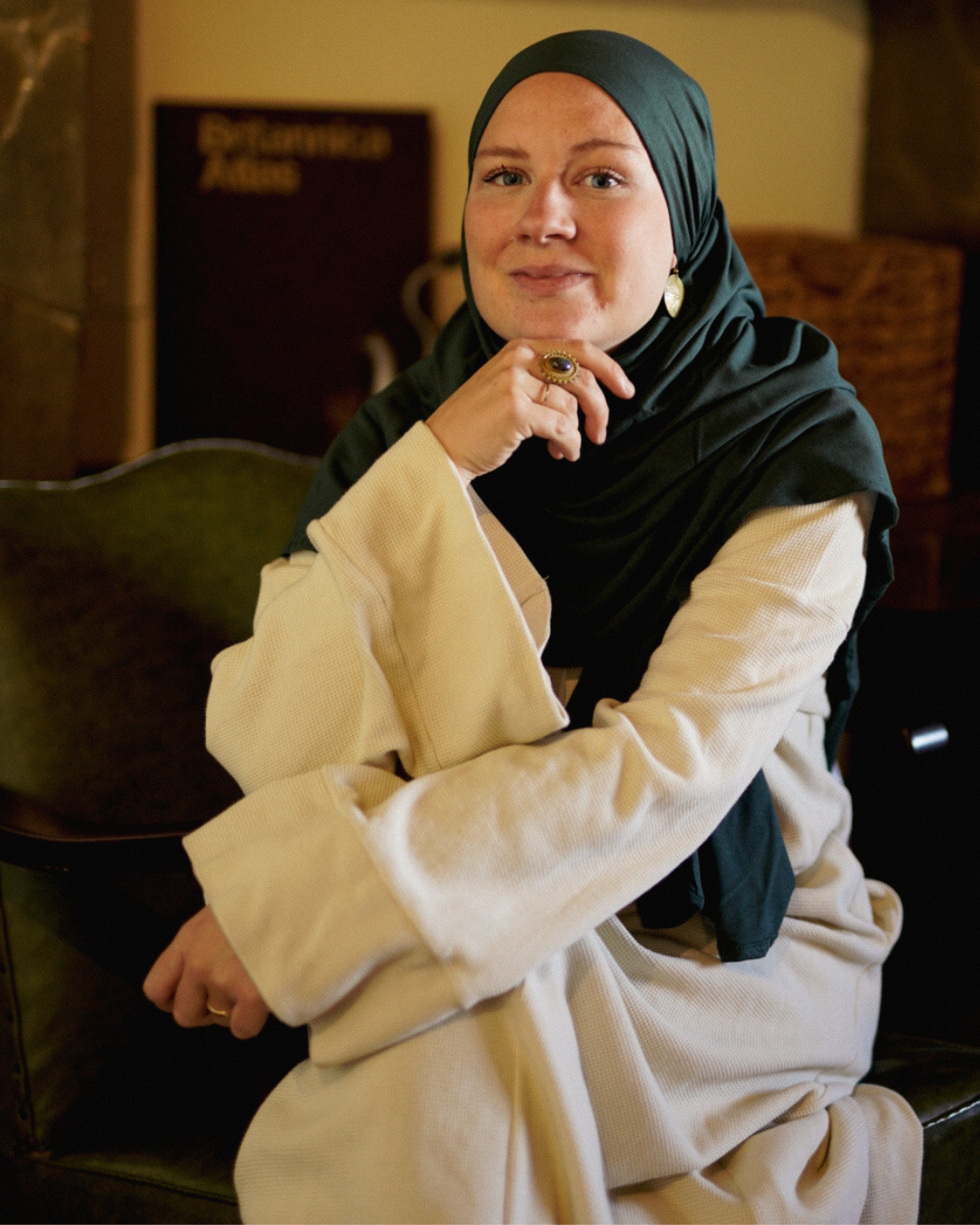 Hijab léger en jersey « Hava » 100 % coton biologique (Magical Forest)