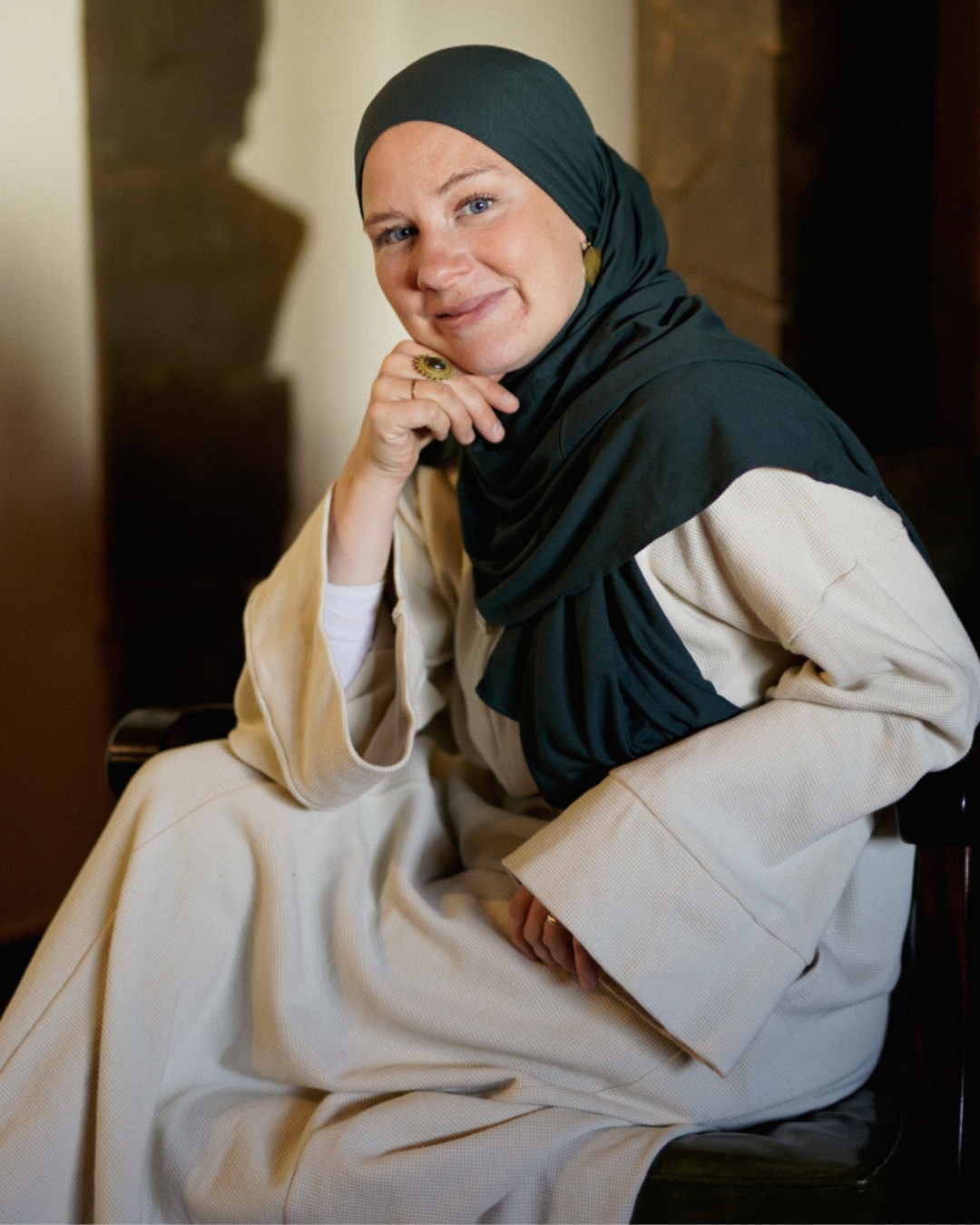 Leichter Jersey Hijab "Hava" aus 100% Bio-Baumwolle (Magical Forest)