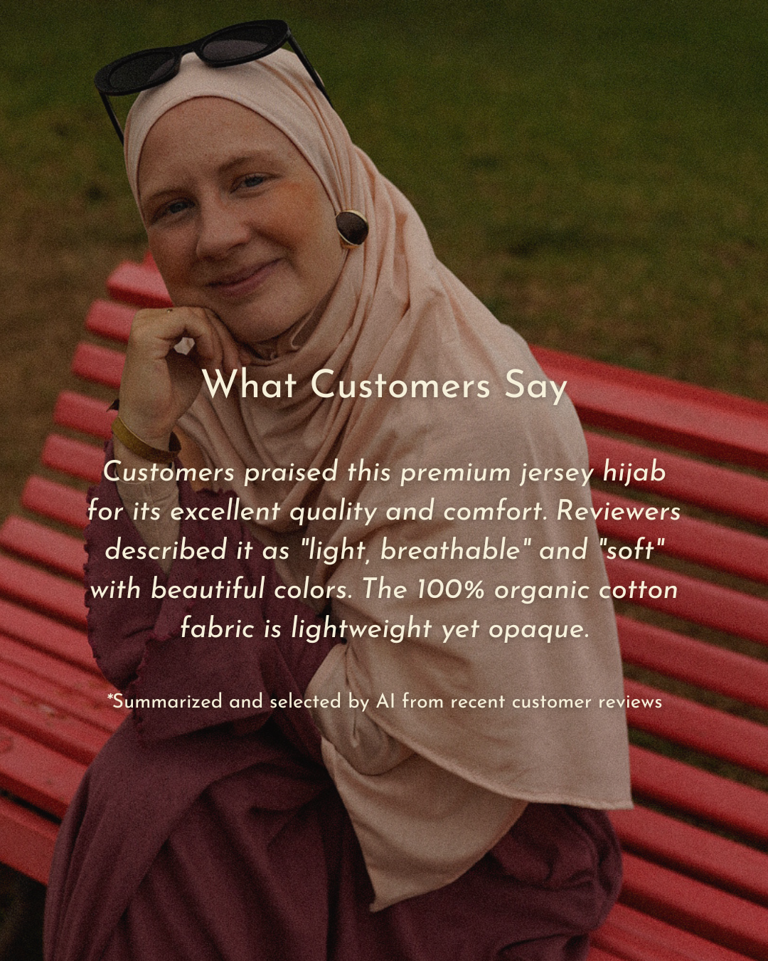 "Hava Flex" Light Hijab made of 100% organic cotton (Lychee)