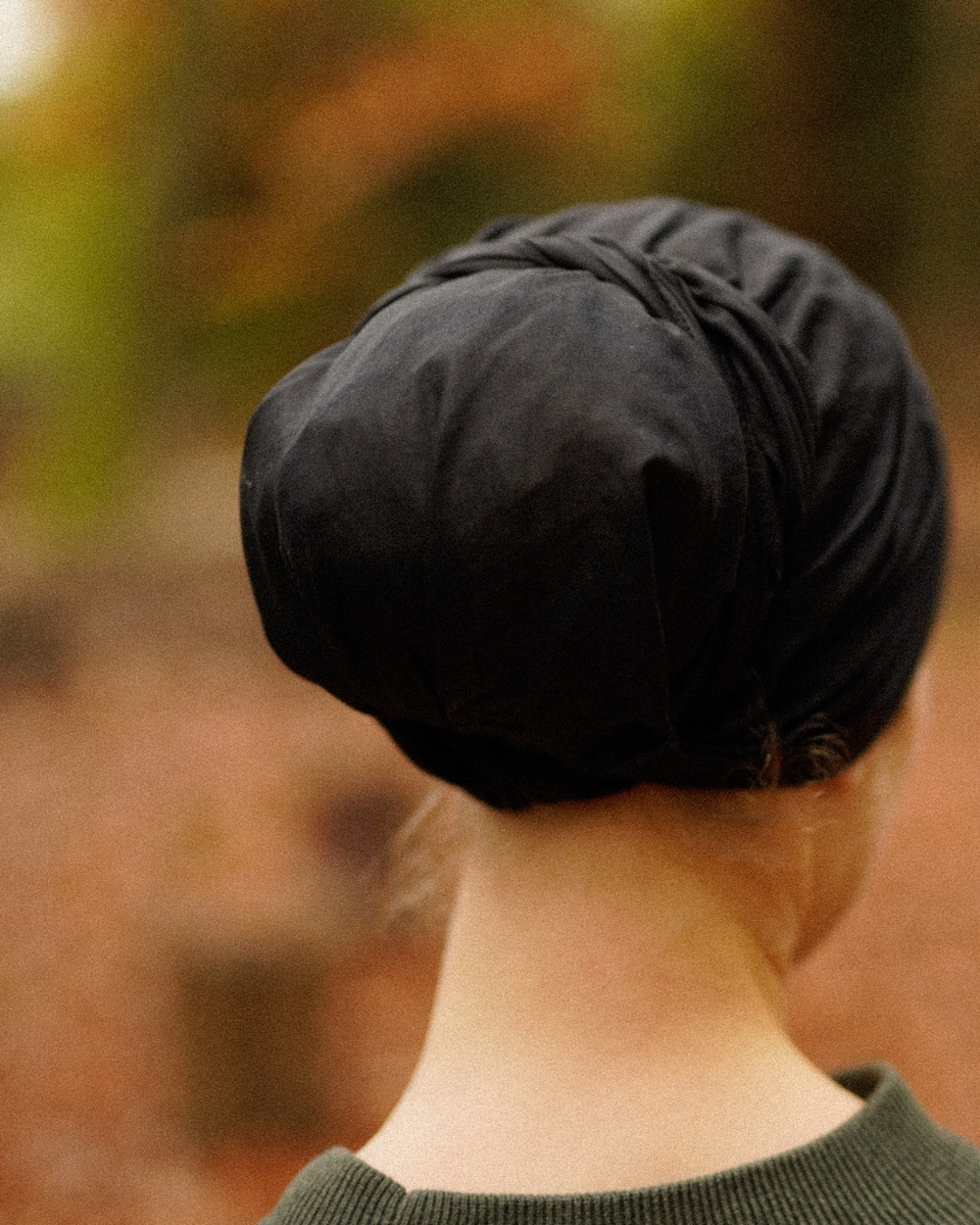 "Bonny" Untertuch / Bonnet - 100% Bio-Baumwolle - black