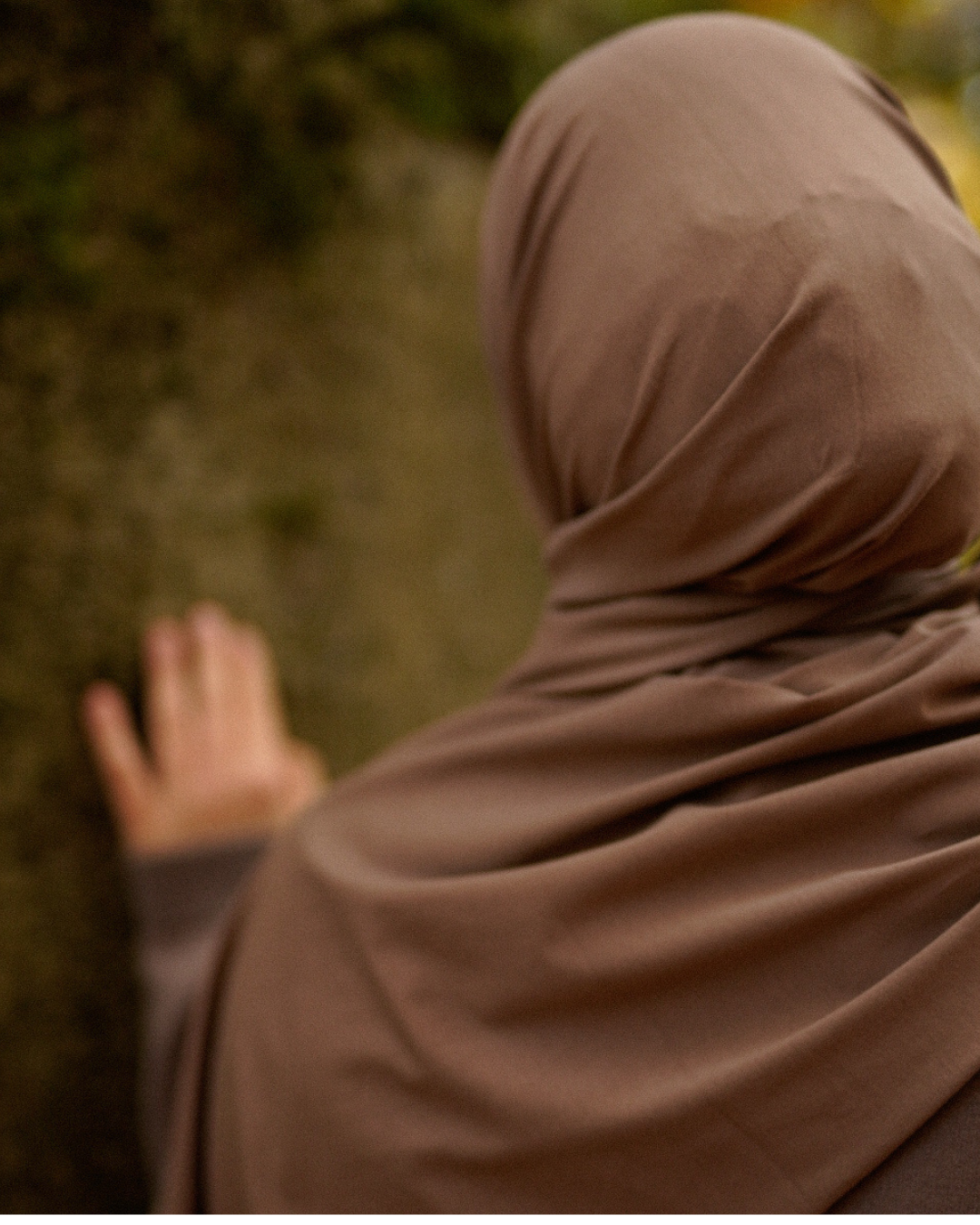 Imperfect Jersey Hijab aus Bio-Baumwolle Taupe -"Organica" 011