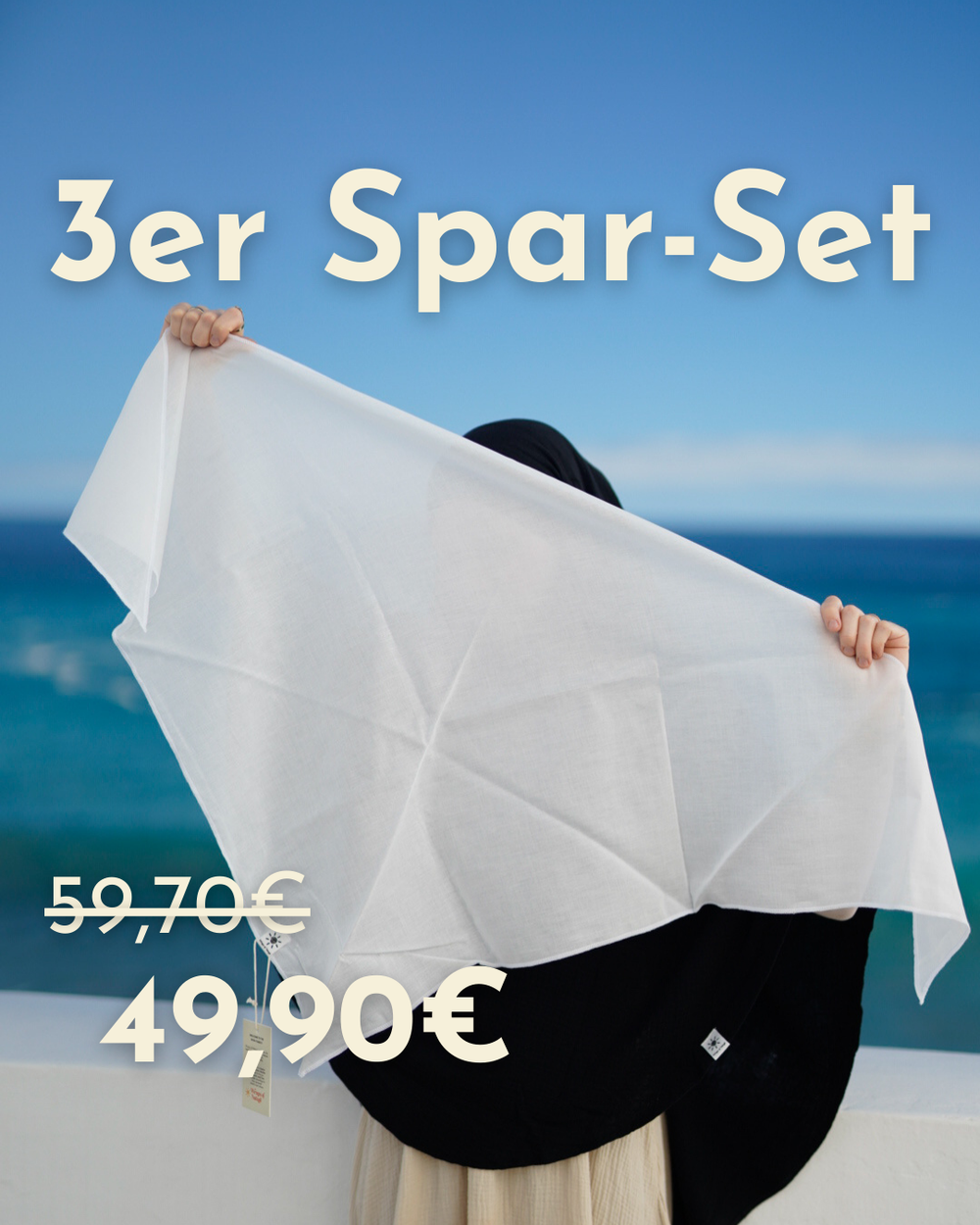 3er Set Bonny -  100% Bio-Baumwolle - white