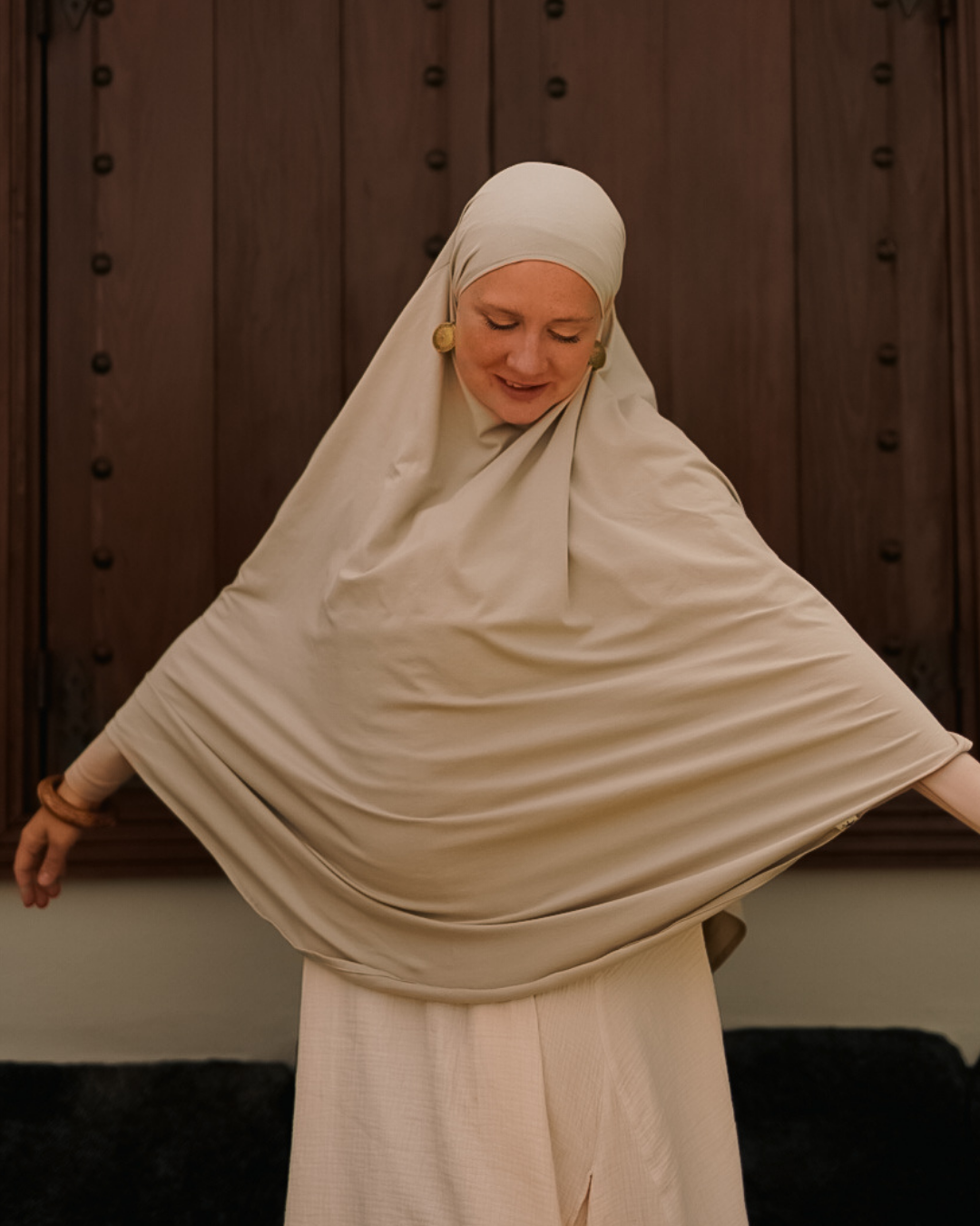 Khimar en jersey de coton biologique (cachemire)