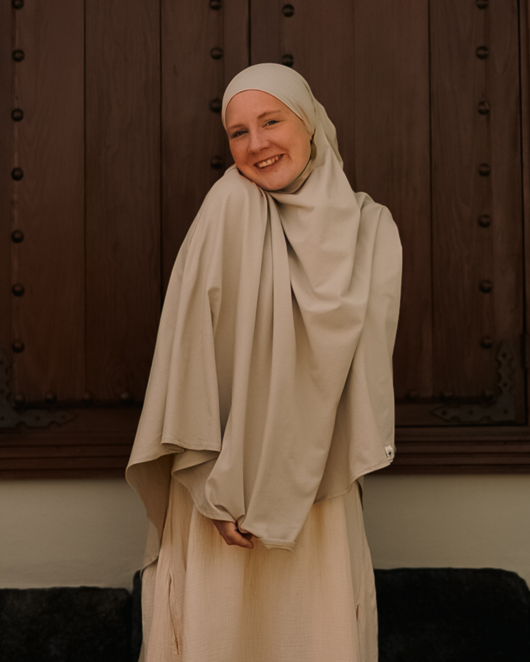 Khimar en jersey de coton biologique (cachemire)