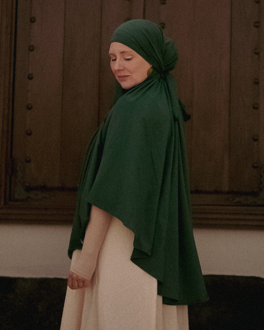Jersey Khimar made from organic cotton (Evergreen)