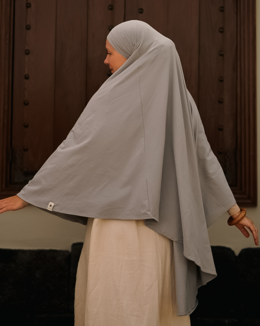 Organic Cotton Jersey Khimar (Silverstone)