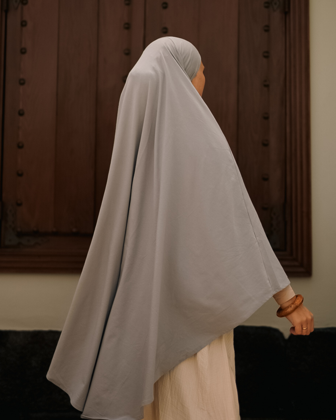 Organic Cotton Jersey Khimar (Silverstone)