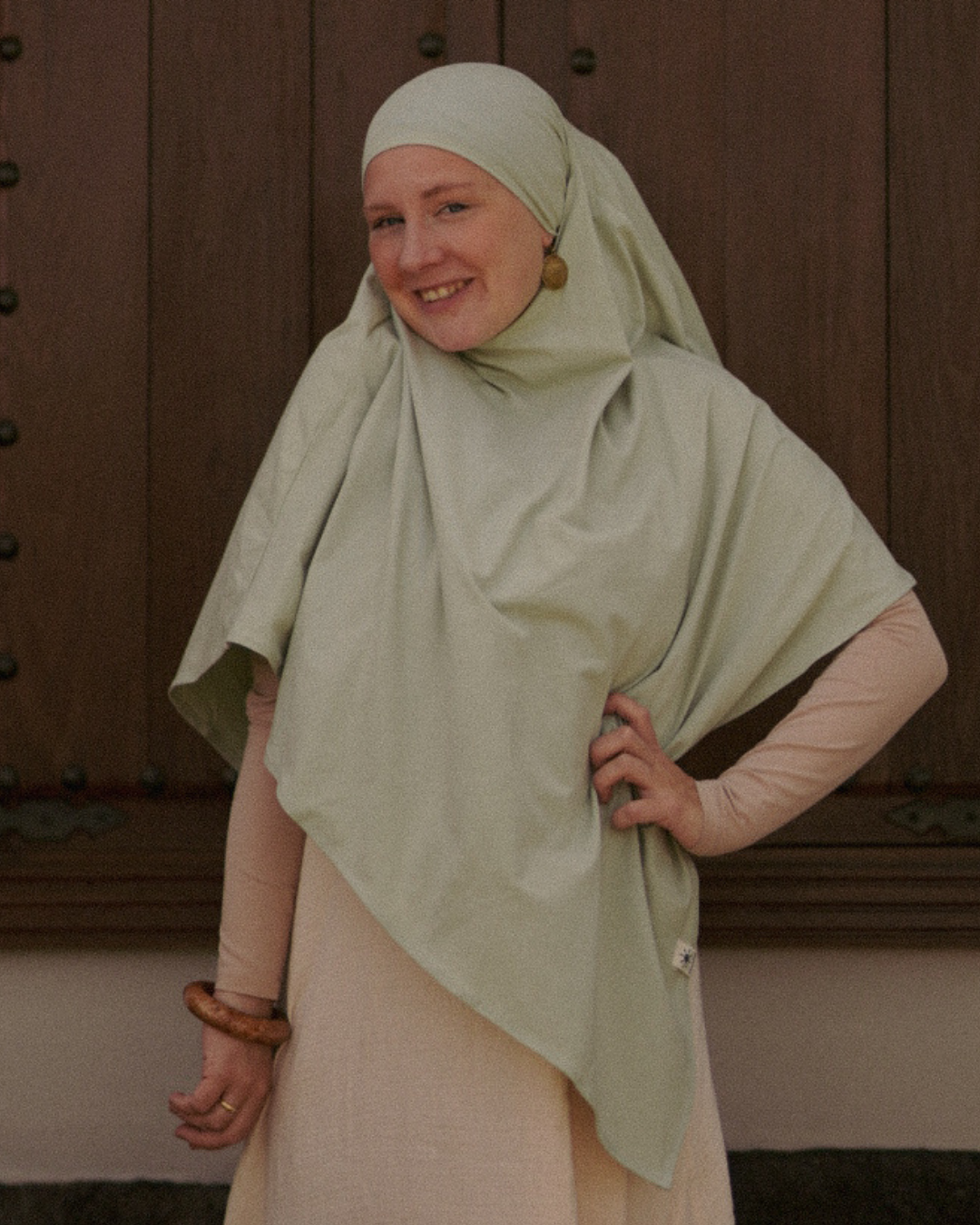 Organic Cotton Jersey Khimar (Sage)