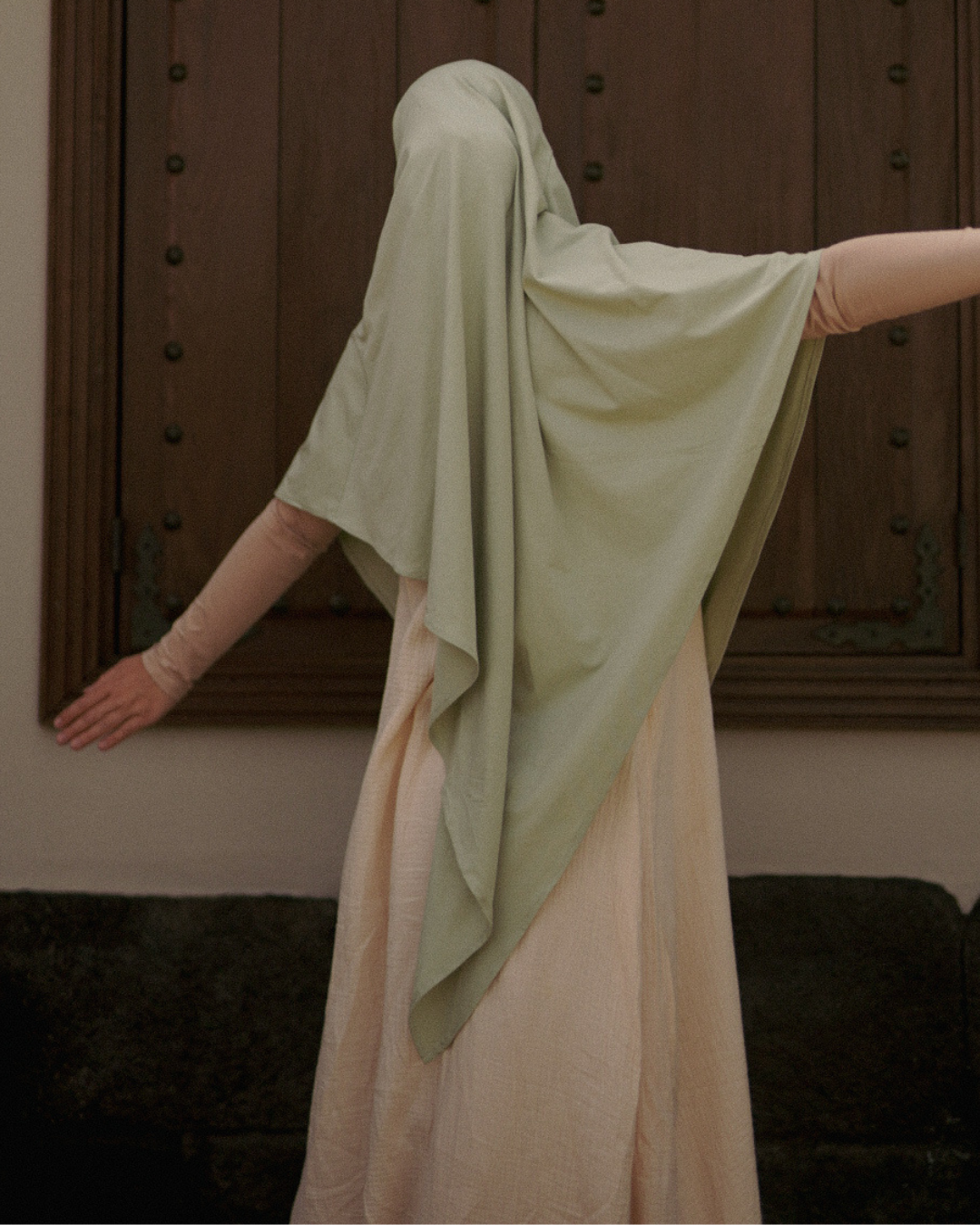 Organic Cotton Jersey Khimar (Sage)