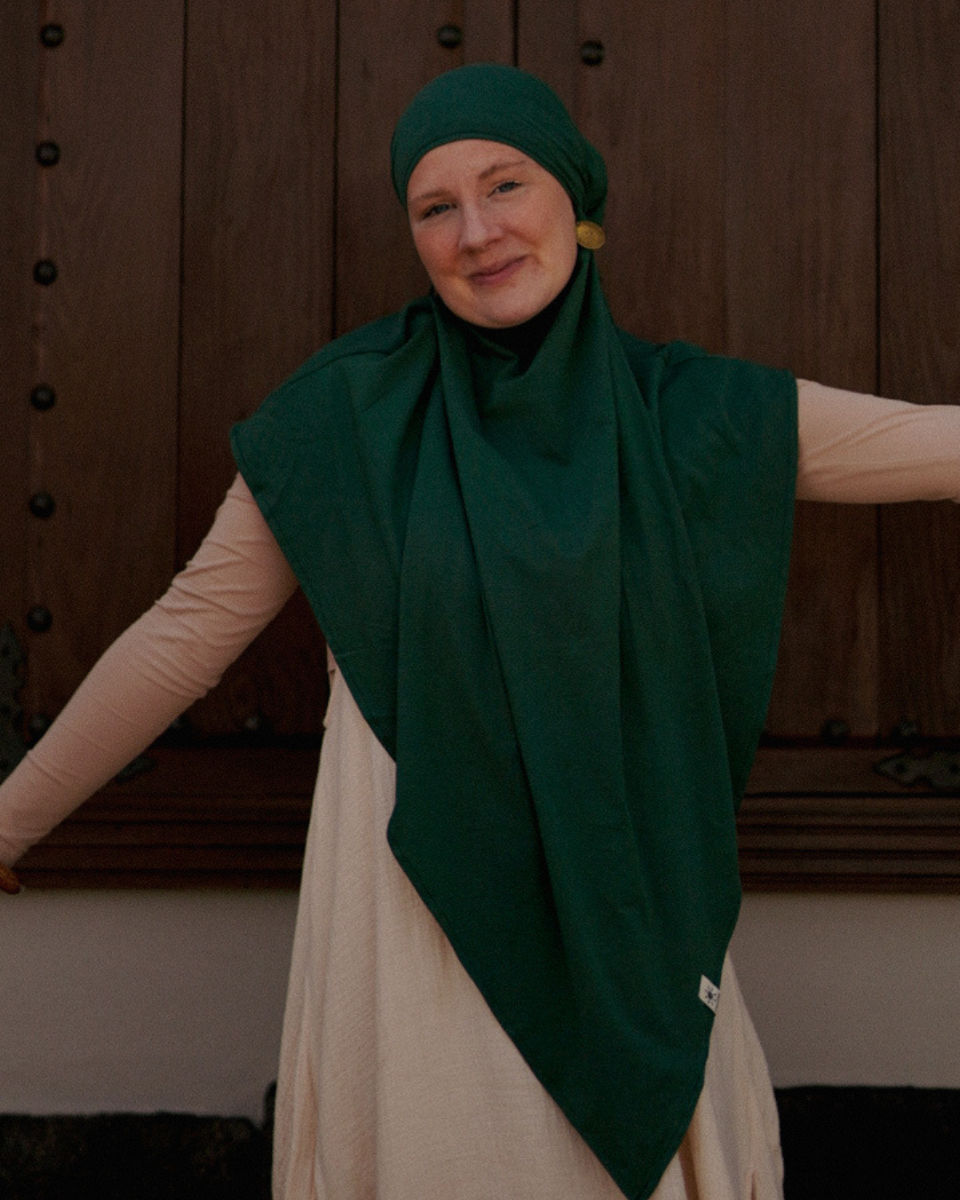 Jersey Khimar made from organic cotton (Evergreen)