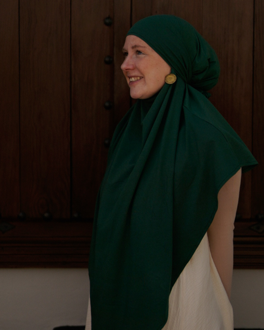 Jersey Khimar made from organic cotton (Evergreen)