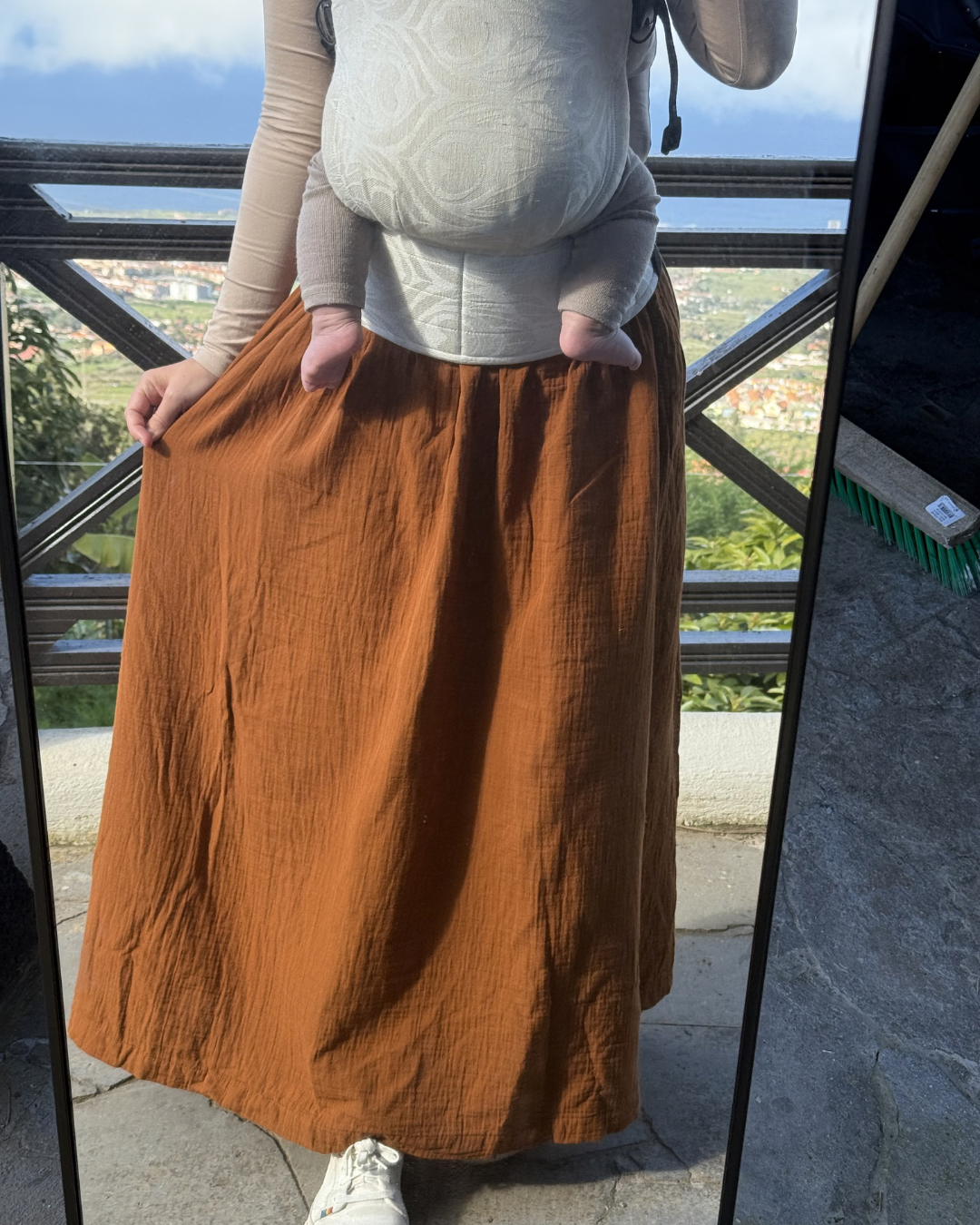 Musselin Rock "Juniper" aus Bio-Baumwolle (Caramel)