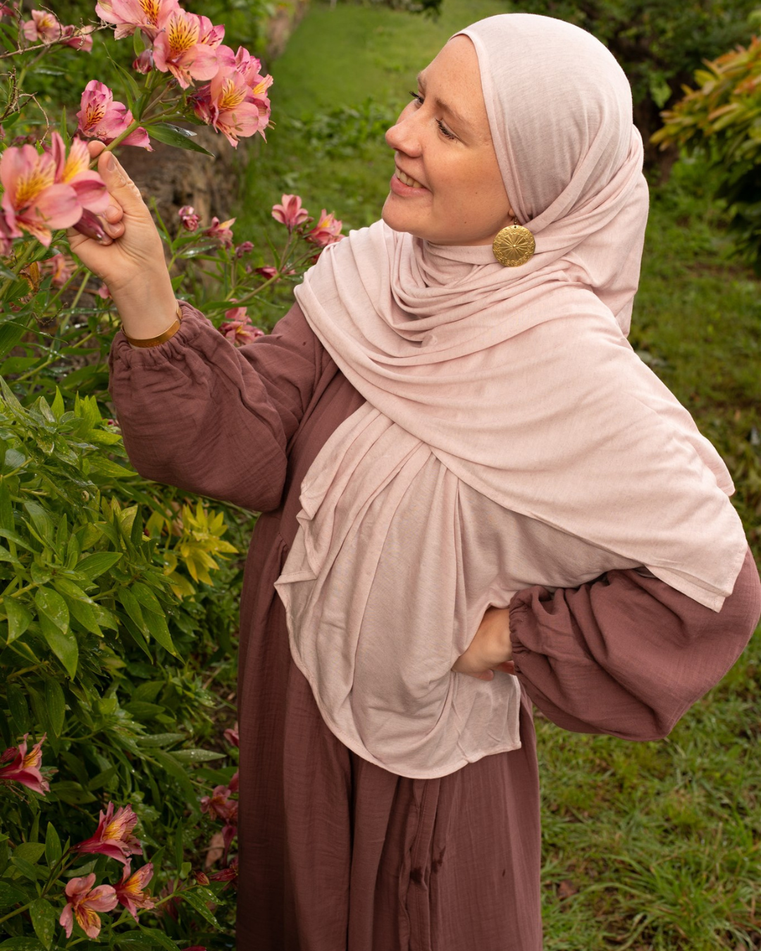 Ultra Light Hijab aus Micromodal und Cashmere "Larela" (Strawberry Cream)