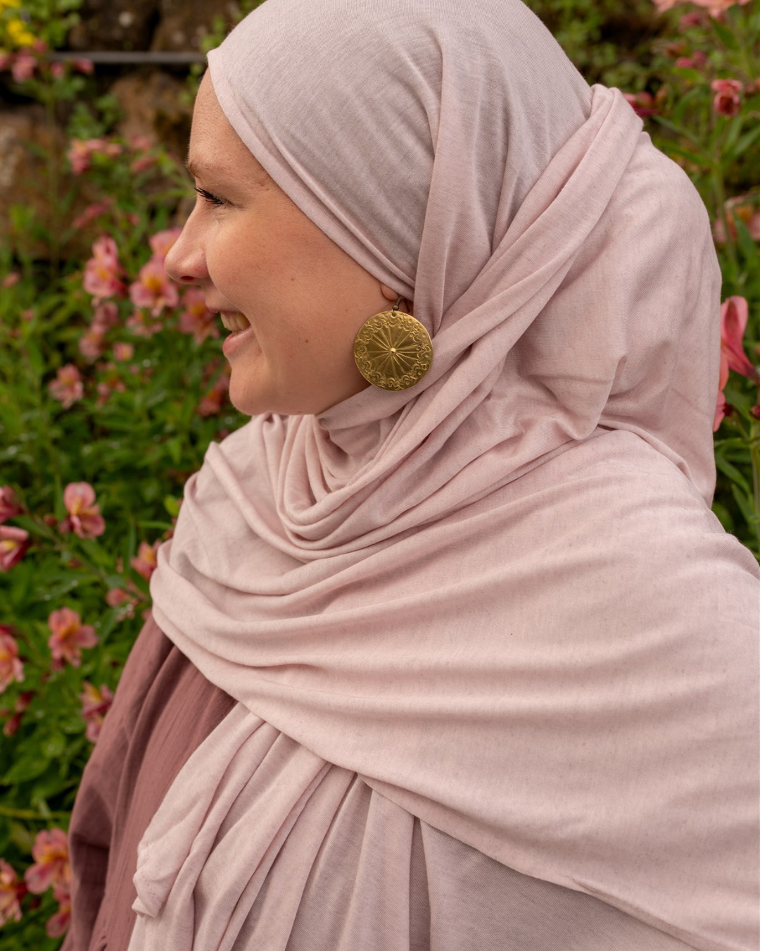 Ultra Light Hijab aus Micromodal und Cashmere "Larela" (Strawberry Cream)
