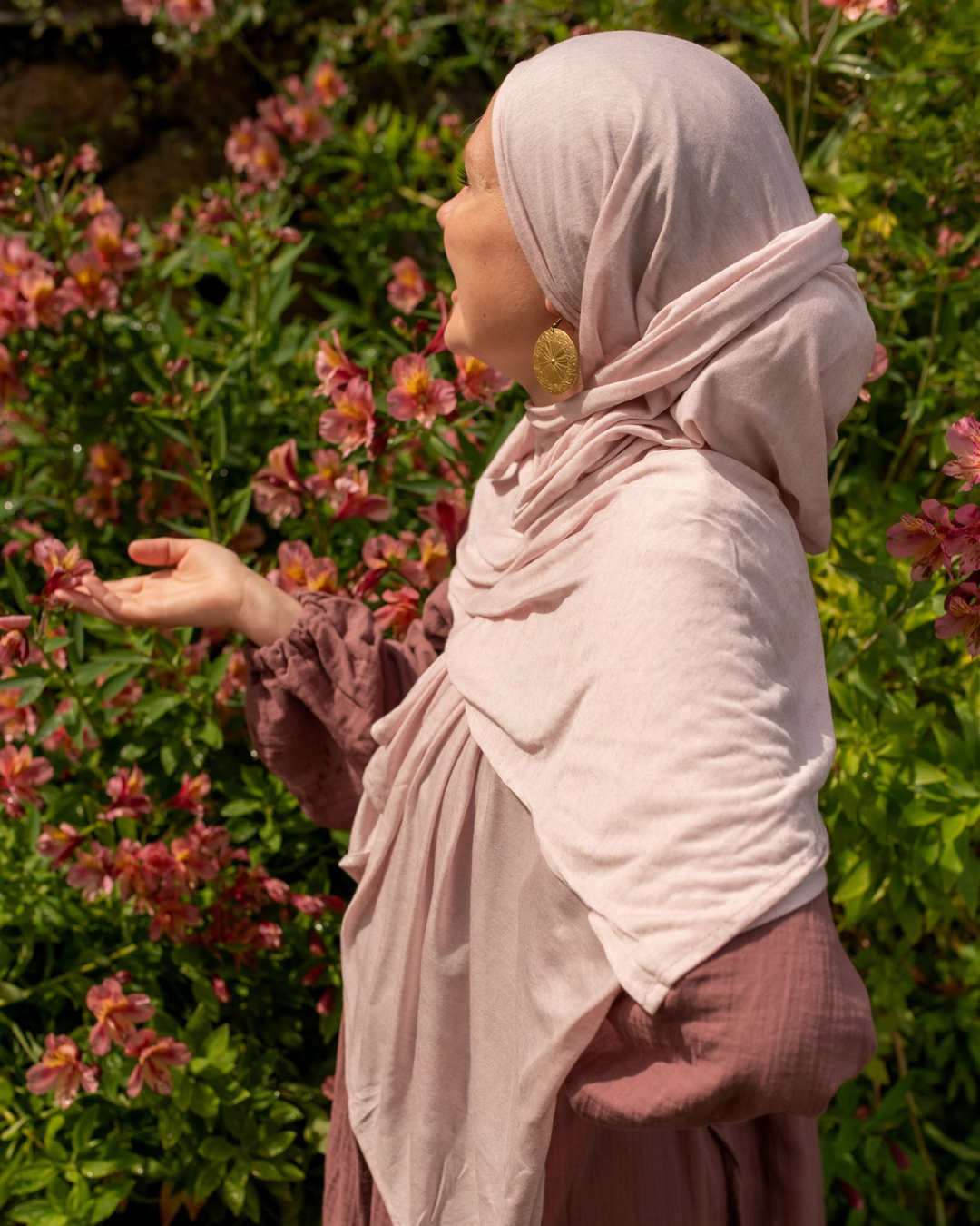 Ultra Light Hijab aus Micromodal und Cashmere "Larela" (Strawberry Cream)