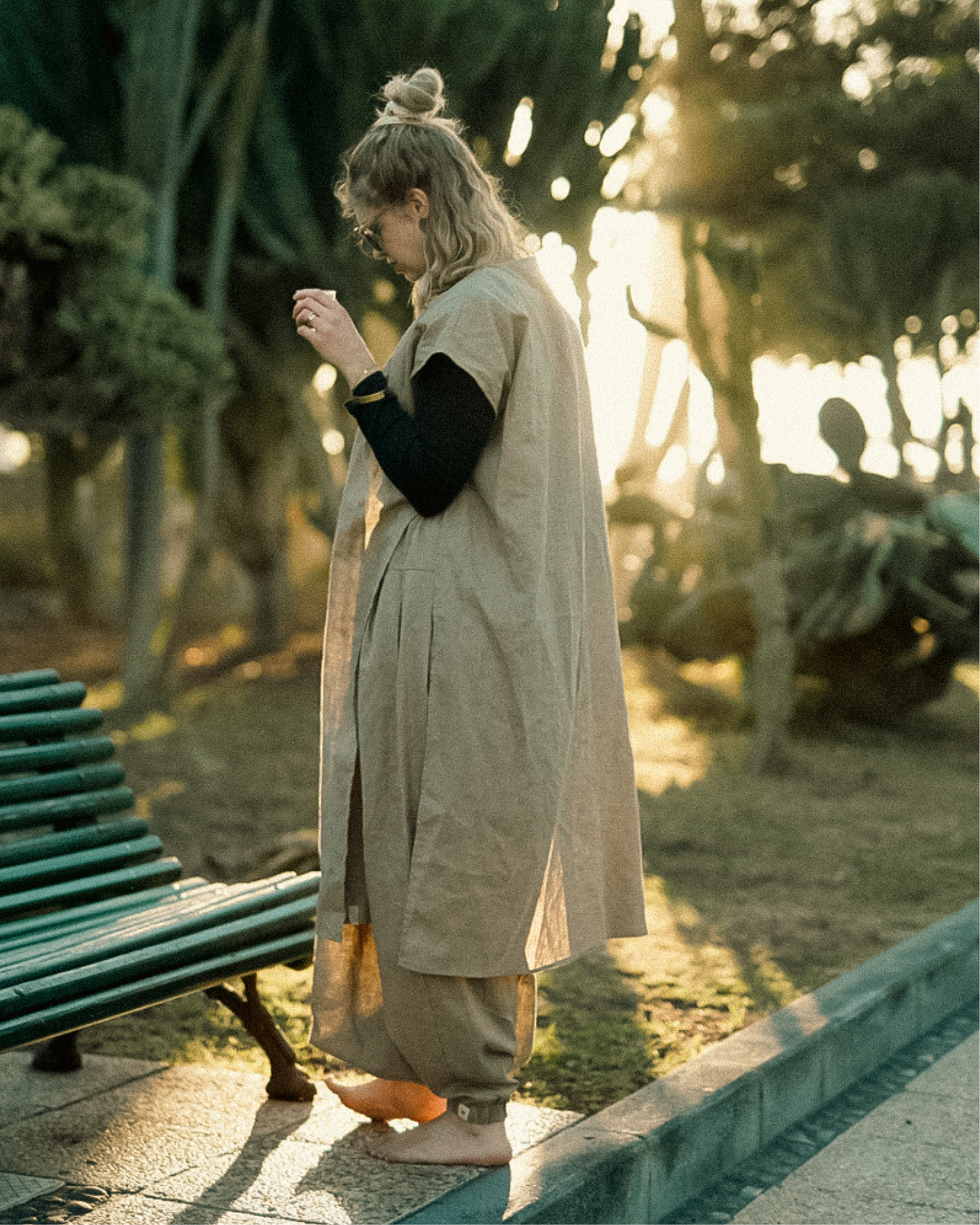 Linen & cotton tunic dress "Amba" (Cortado)