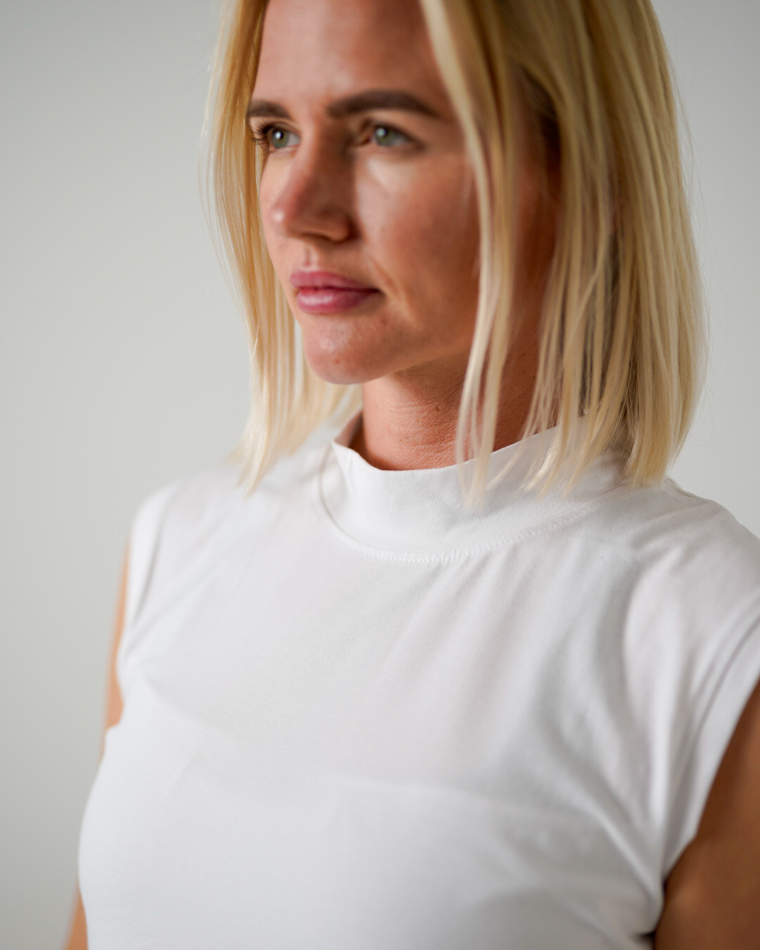 Sous-vêtement sans manches en coton biologique « Luna » (blanc)