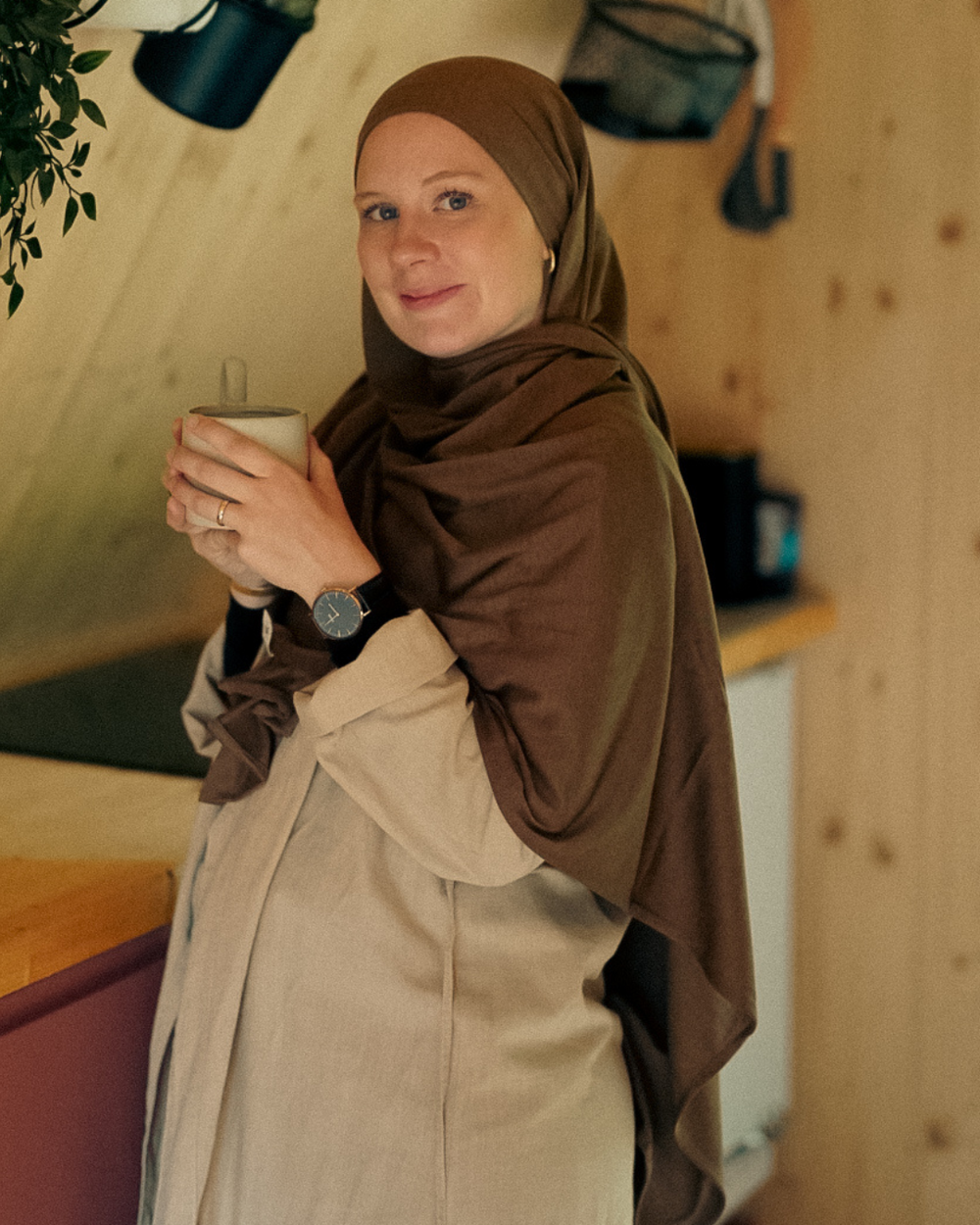 "Mariposa" XXL aus Seide und Bio-Baumwolle (Chestnut)