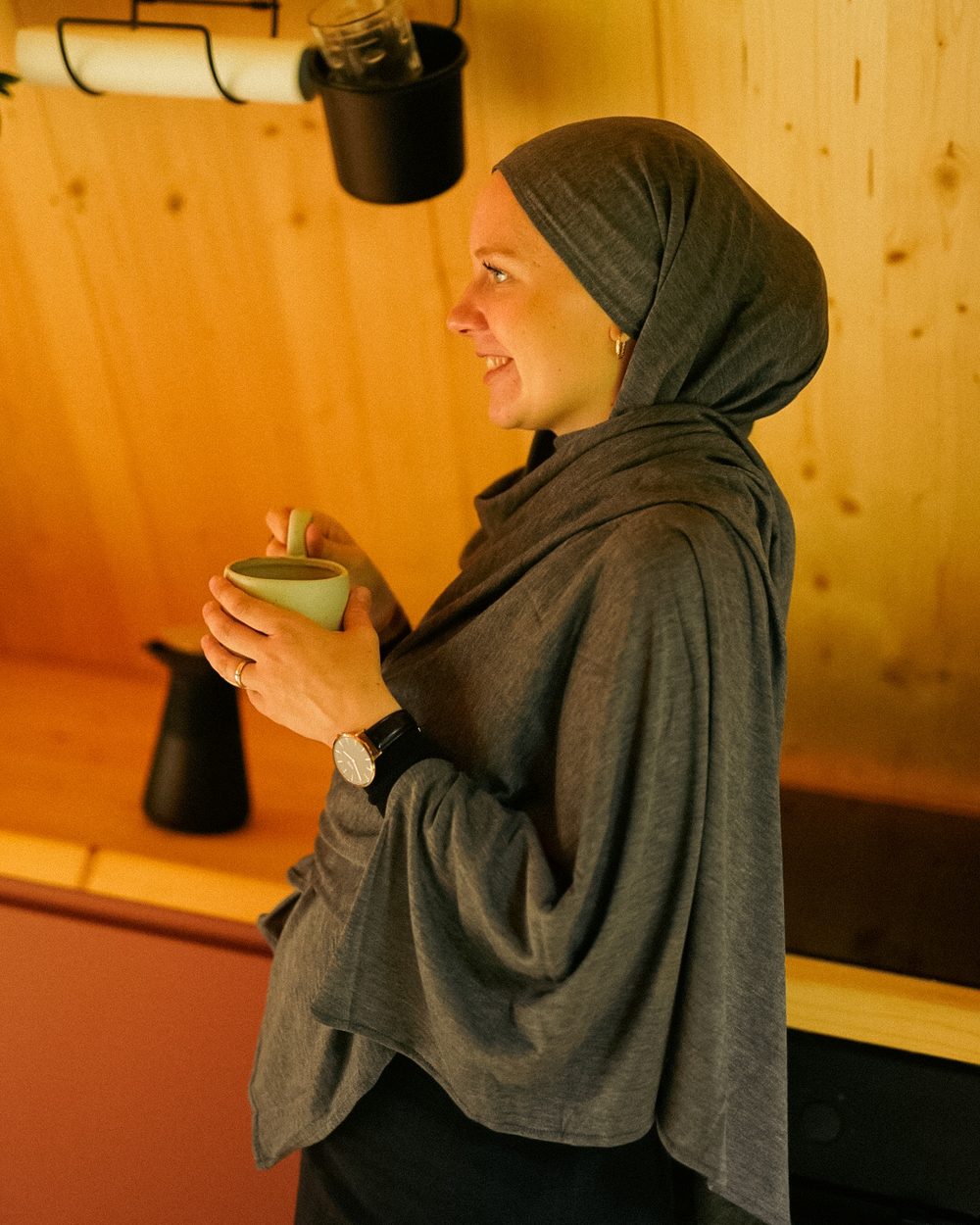 "Mariposa" XXL aus Seide und Bio-Baumwolle (Grey Melange)