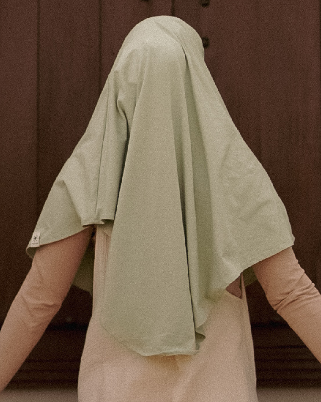 Mini Jersey Khimar made from organic cotton (Sage)