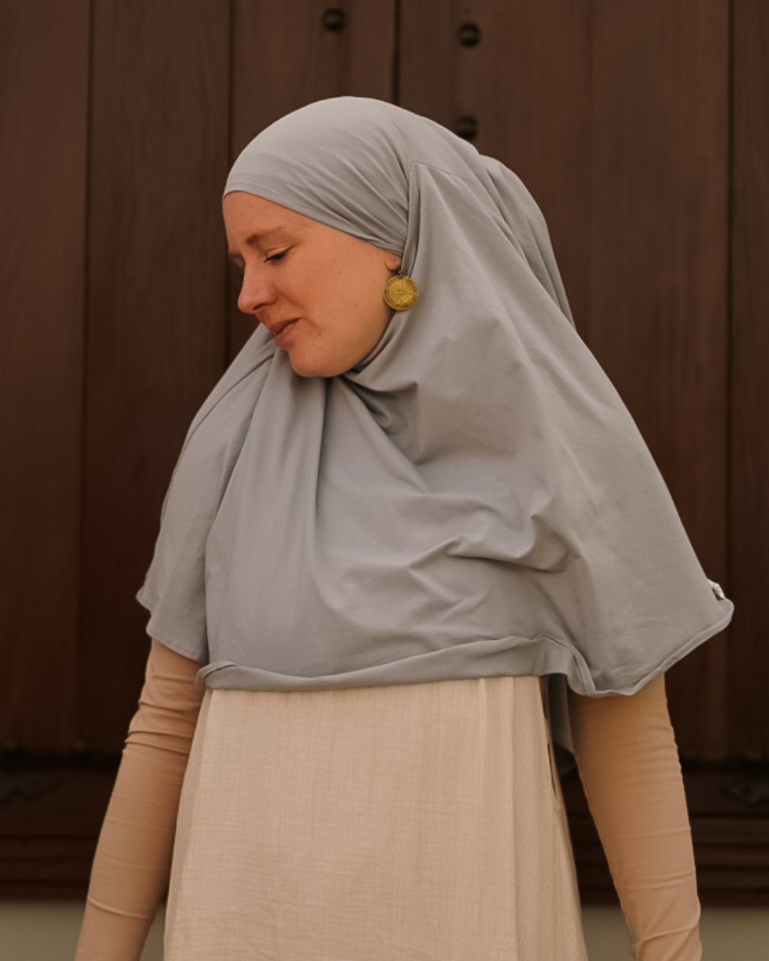 Mini Jersey Khimar made from organic cotton (Silverstone)