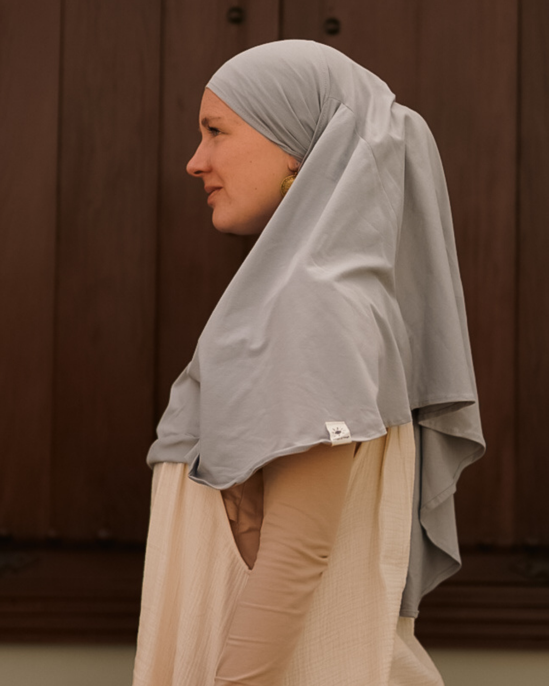 Mini Jersey Khimar made from organic cotton (Silverstone)