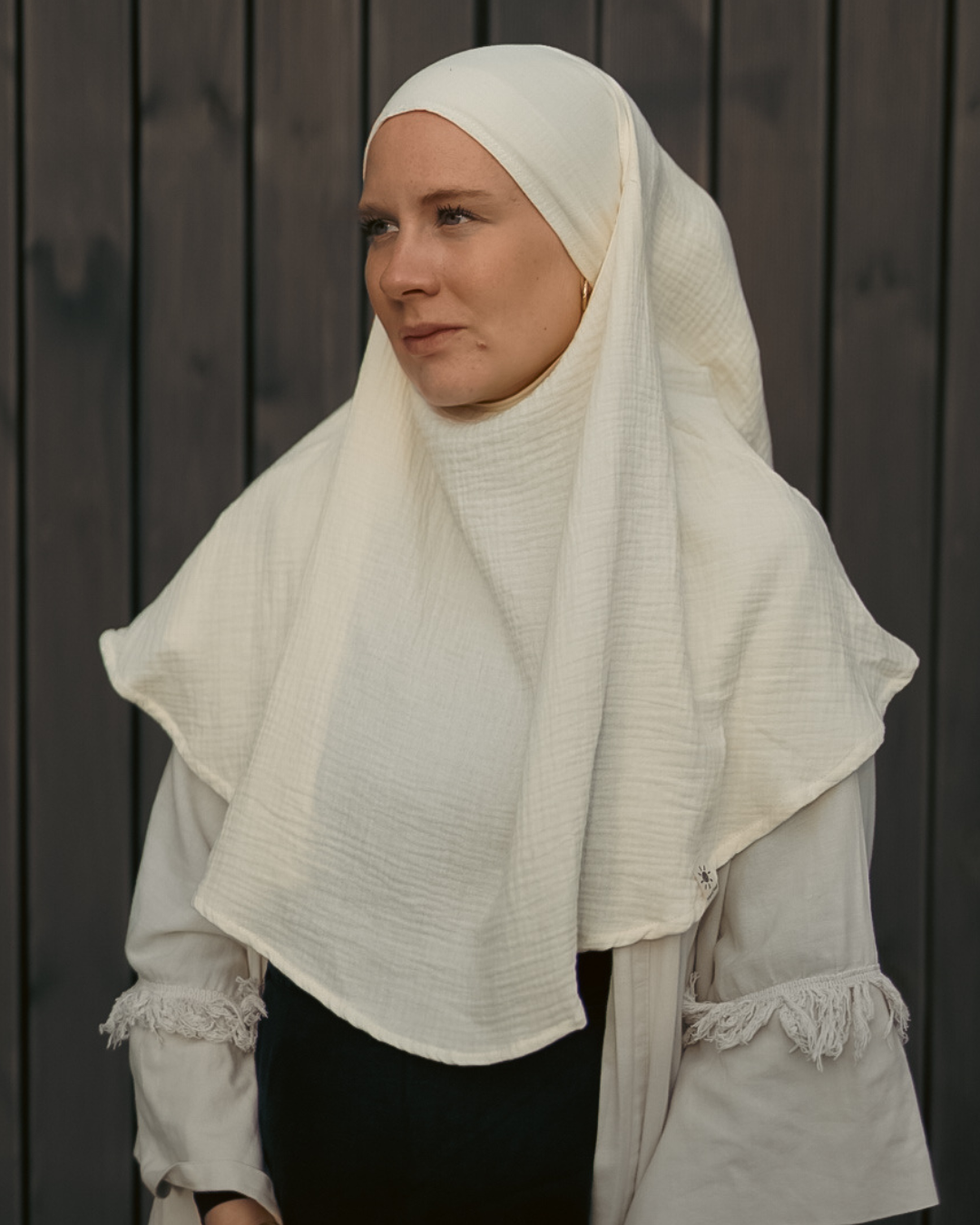 Mini Muslin Khimar (Beige)