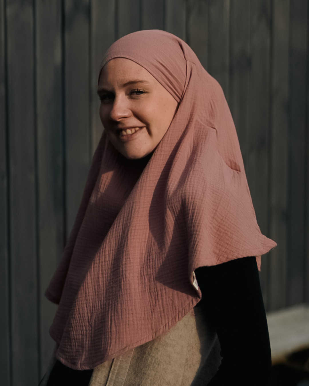 Mini Muslin Khimar (Old Blush)
