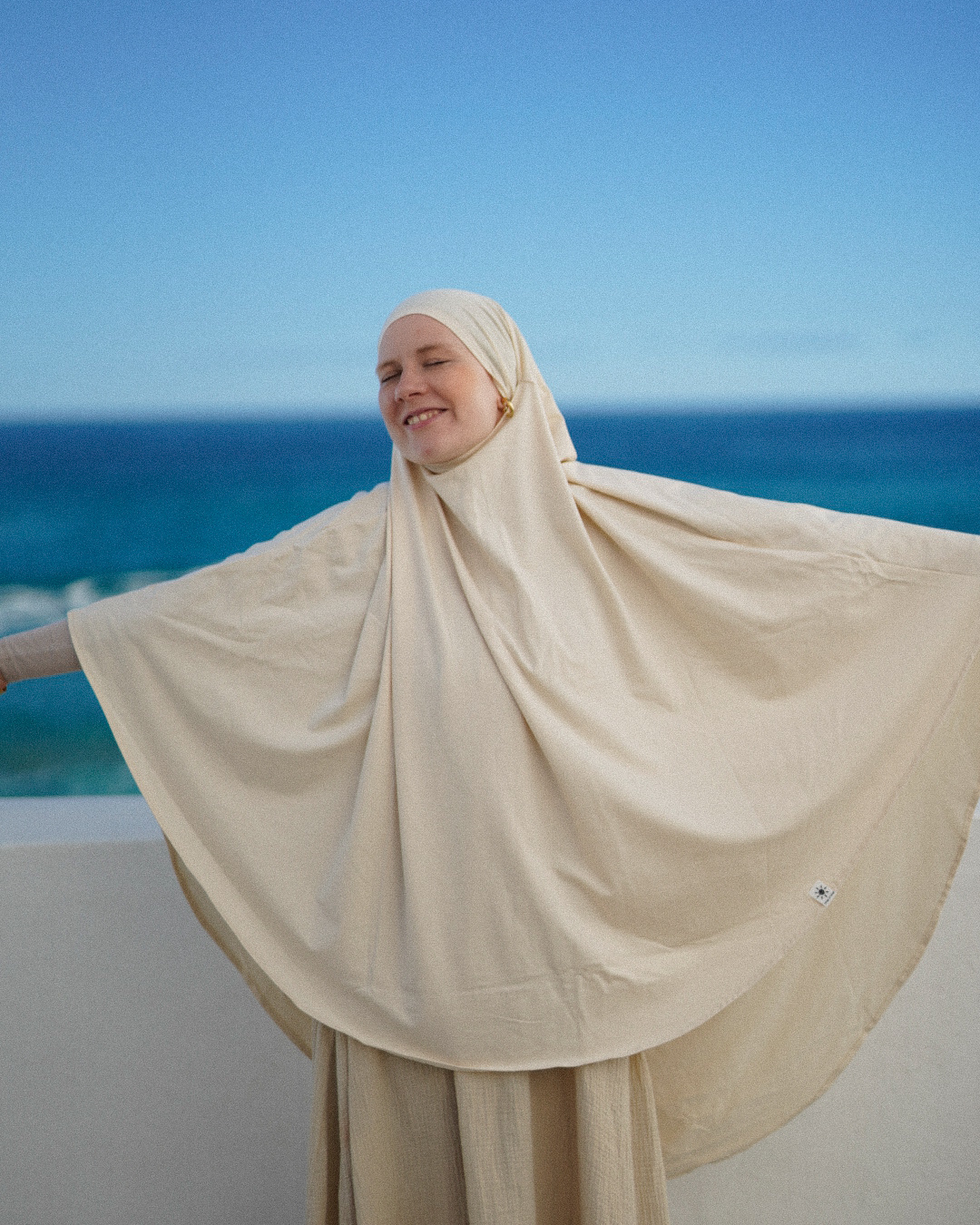 Imperfect Ramadan Jersey Khimar aus Bio-Baumwolle Natural 031