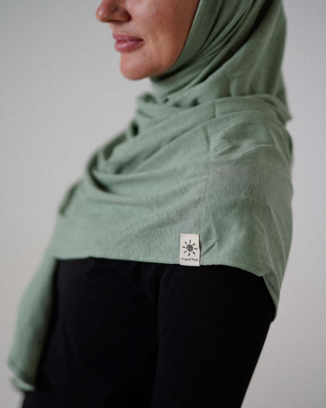 Hijab bio avec ourlet « Nessie »